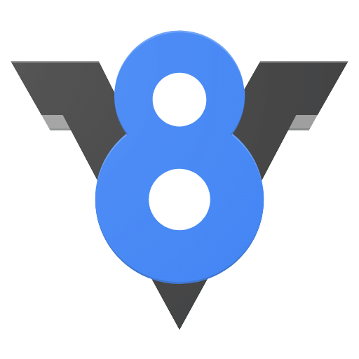 V8 svg and png logo
